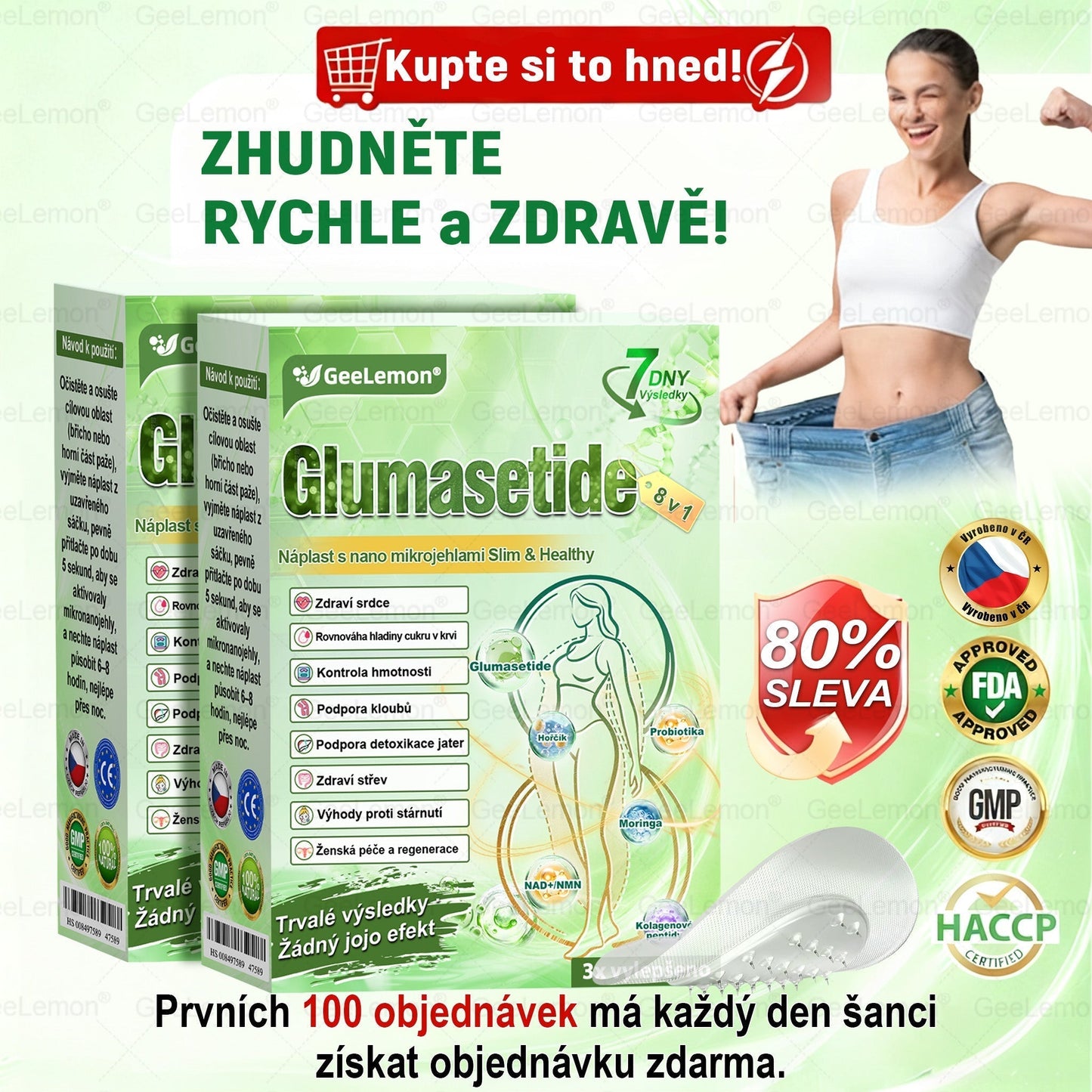 Oficiální český obchod | 👩‍⚕️ 𝐆𝐞𝐞𝐋𝐞𝐦𝐨𝐧® 8v1 Nanomikrojehlicové náplasti na formování těla 🇨🇿 Pouze 1 použití denně ✅ Výsledky viditelné již za 7 dní – vhodné pro obezitu, kardiovaskulární zdraví, cukrovku a problémy s klouby.